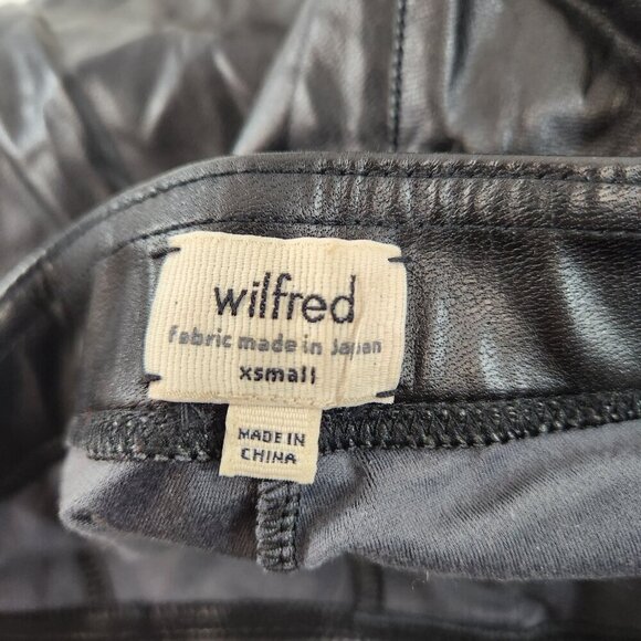 Wilfred Black Faux Leather Pants Leggings Size XS - Picture 9 of 13